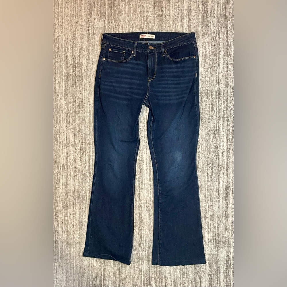 Levi Strauss Signature Mid Rise Bootcut Jeans Dark Wash W30 L34 Women’s 10